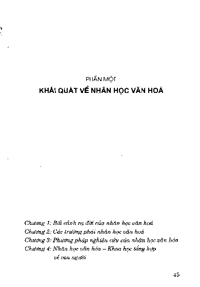 Chương 1 Bối cảnh ra đời của nhân học văn hoá
