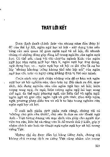 Thay lời kết