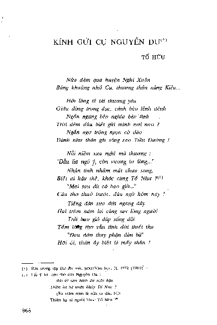 Kính gửi cụ Nguyễn Du