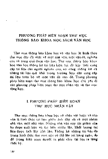 Phương pháp biên soạn thư mục thông báo khoa học sách văn học