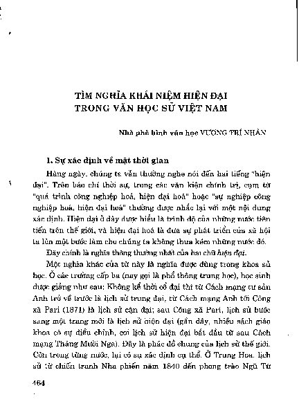 Tìm nghĩa khái niệm hiện đại trong văn học sử Việt Nam