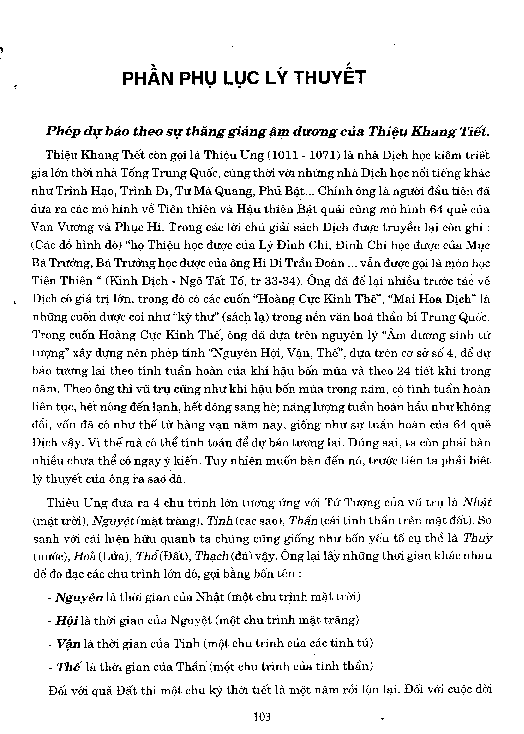 Phần phụ lục lý thuyết