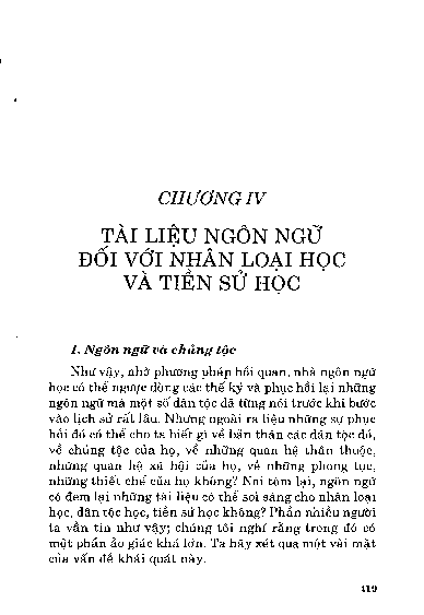 Chương IV Tài liệu ngôn ngữ đối với nhân loại học và tiền sử học