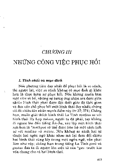 Chương III Những công việc phục hồi