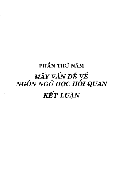 Chương I Hai cách nhìn của ngôn ngữ học lịch đại