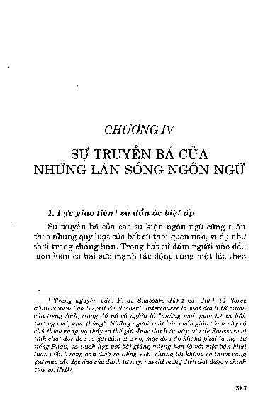 Chương IV Sự truyền bá của những làn sóng ngôn ngữ