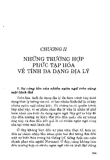 Chương II Những trường hợp phức tạp hoá về tính đa dạng địa lý