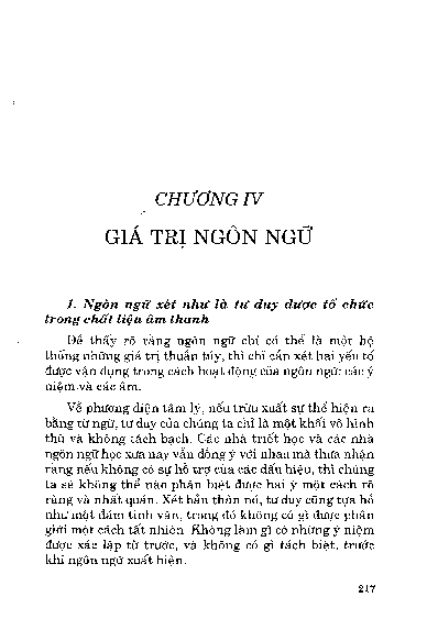 Chương IV Giá trị ngôn ngữ