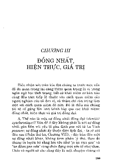 Chương III Đồng nhất, hiện thực, giá trị