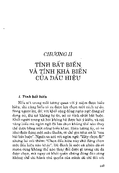 Chương II Tính bất biến và tính khả biến của dấu hiệu