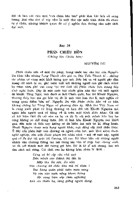Bài 28 Phản chiêu hồn