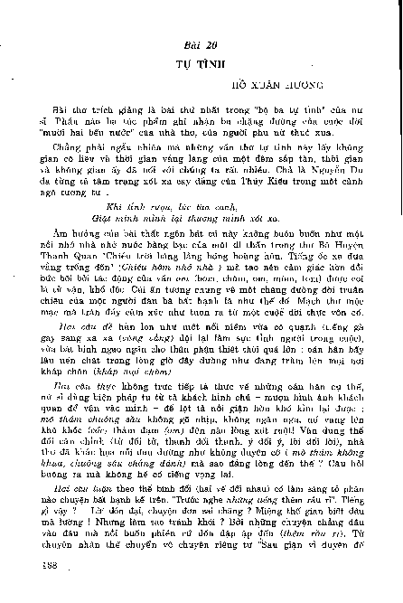 Bài 20 Tự tình