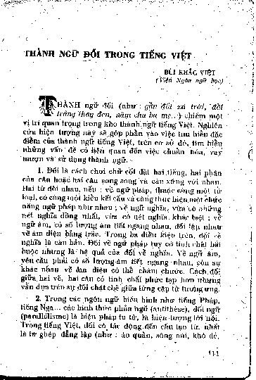 Thành ngữ đối trong tiếng Việt
