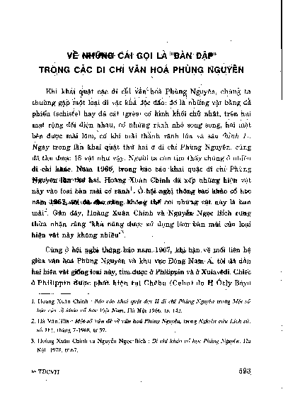 Về những cái gọi làBàn Dậ ptrong các di chỉ văn hoá Phùng Nguyên