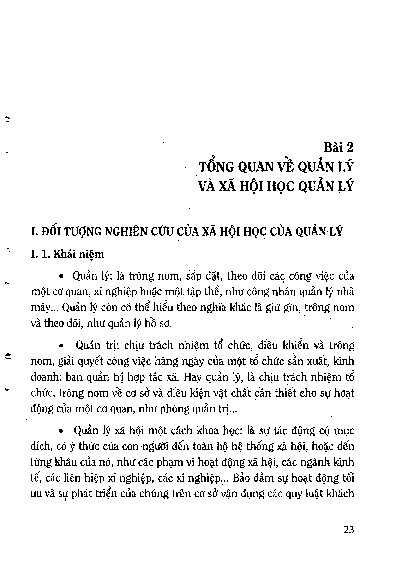 Bài 2 Tổng quan về quản lý và xã hội học quản lý