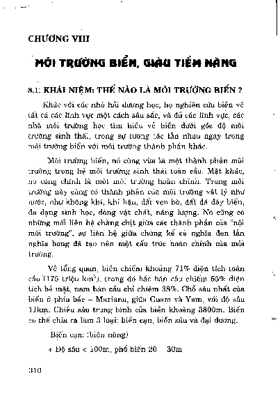 Chương VIII Môi trường ven biển, giàu tiềm năng