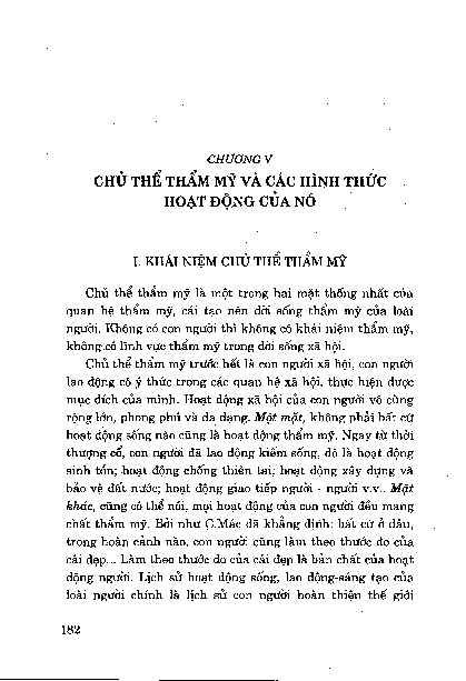 Khái niệm chủ thể thẩm mỹ
