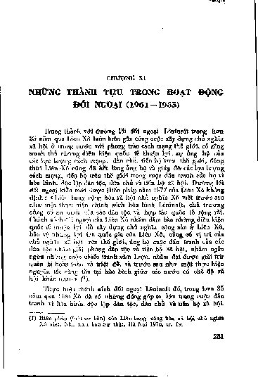 Chương XI Những thành tựu trong hoạt động đối ngoại ( 1961 - 1985 )