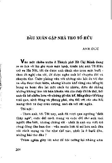 Đầu xuân gặp nhà thơ Tố Hữu ( 1995 )