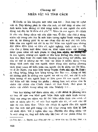 Chương III Nhân vậ t và tính cách