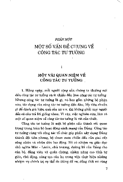 Một vài quan niệm về công tác tư tưởng