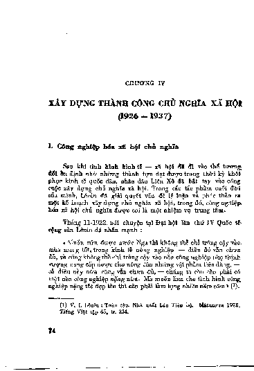 Chương IV Xây dựng thành công chủ nghĩa xã hội (1926 - 1937)