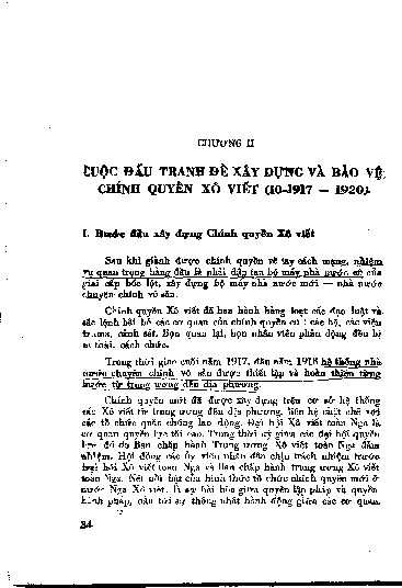 Chương II Cuộc đấu tranh để xây dựng và bảo vệ chính quyền Xô Viết (10-1917 - 1920)