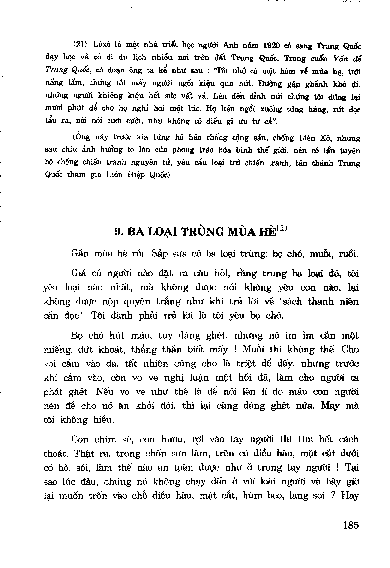 Ba loại trùng mùa hè
