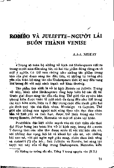 Roméo và Juliette - Người lái buôn thành Venise