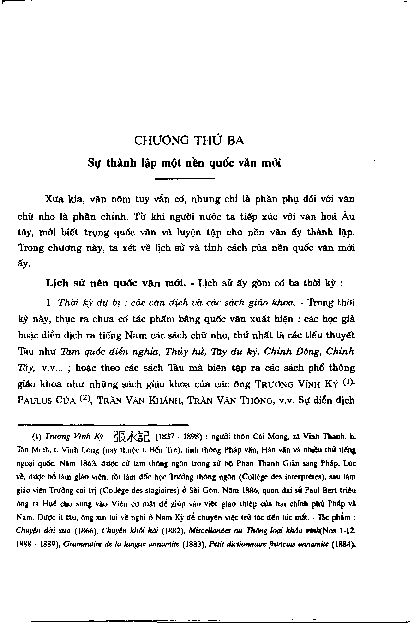 Chương thứ ba Sự thành lập một nền quốc văn mới
