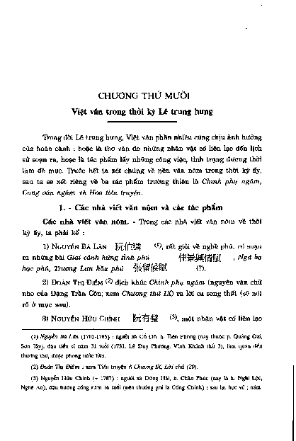 Chương thứ mười Việt văn trong thời kỳ Lê trung hưng