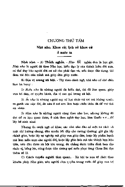 Chương thứ tám Nhà nho. Khoa cử ; Lịch sử khoa cử ở nước ta