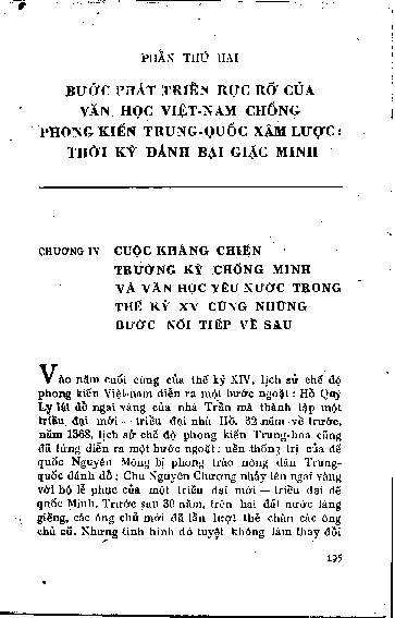 Chương IV Cuộc kháng chiến trường kỳ chống Minh và văn học yêu nước trong thế kỷ XV cùng những bước nối tiếp về sau