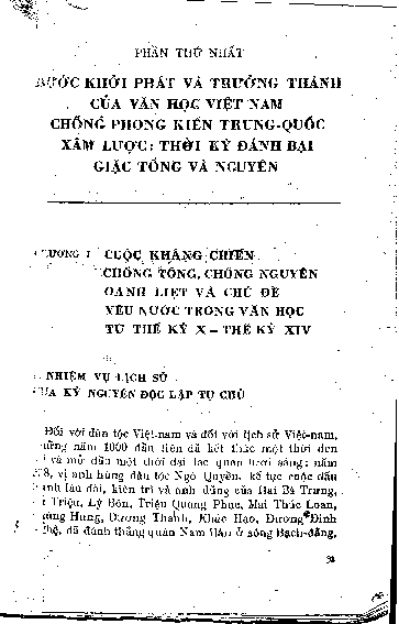 Chương I Cuộc kháng chiến chống Tống, chống Nguyên oanh liệt và chủ đề yêu nước trong văn học từ thế kỷ X - thế kỷ XIV