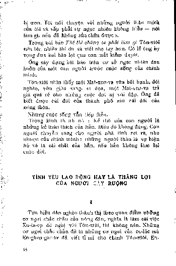 Tình yêu lao động hay là thắng lợi của người cày ruộng