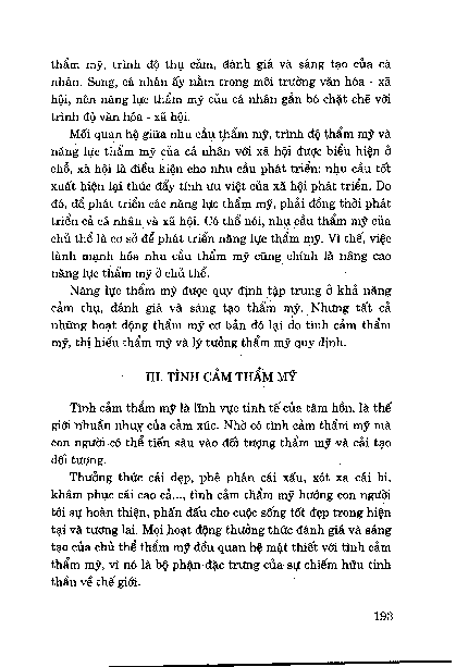 Tình cảm thẩm mỹ