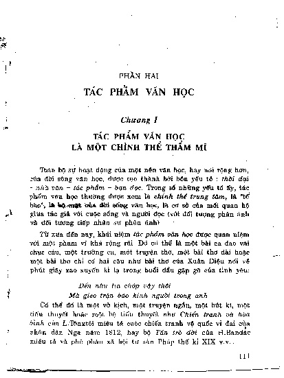 Chương I Tác phẩm văn học là một chỉnh thể thẩm mĩ