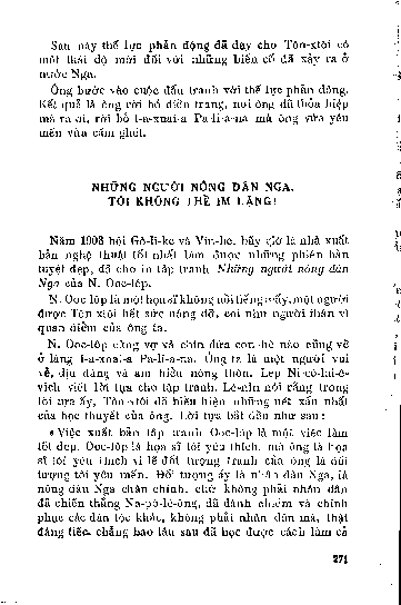 Những người nông dân Nga. Tôi không thể im lặng !