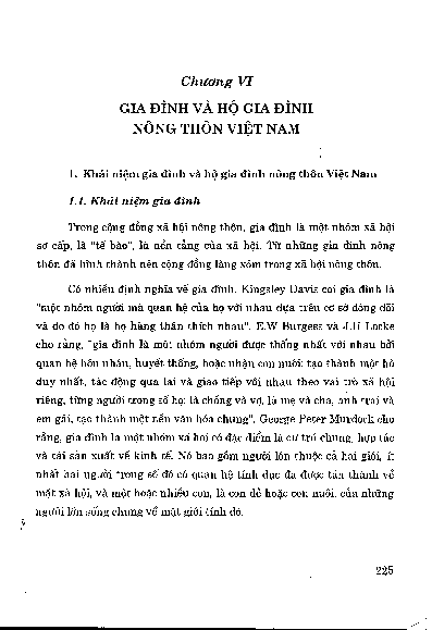 Chương VI Gia đình và hộ gia đình nông thôn Việt Nam