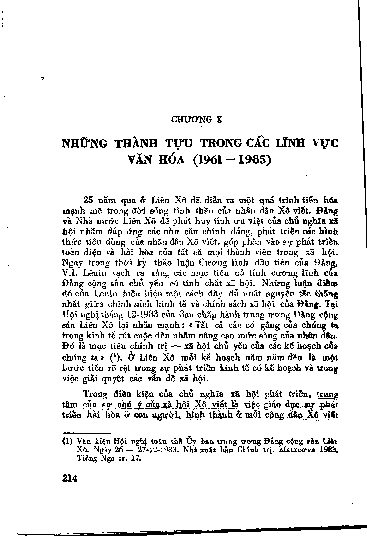 Chương X Những thành tựu trong các lĩnh vực văn hoá ( 1961 - 1985 )