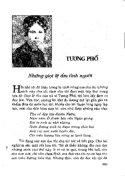 Tương Phố những giọt lệ ấm tình người