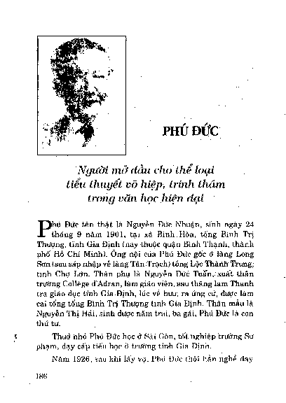 Phú Đức người mở đầu cho thể loại tiểu thuyết võ hiệp, trinh thám trong văn học hiện đại