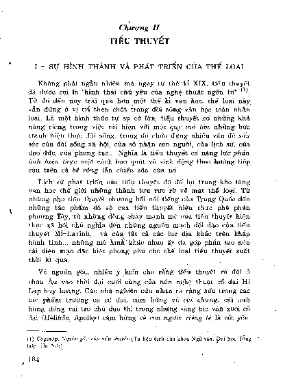 Chương II Tiểu thuyết