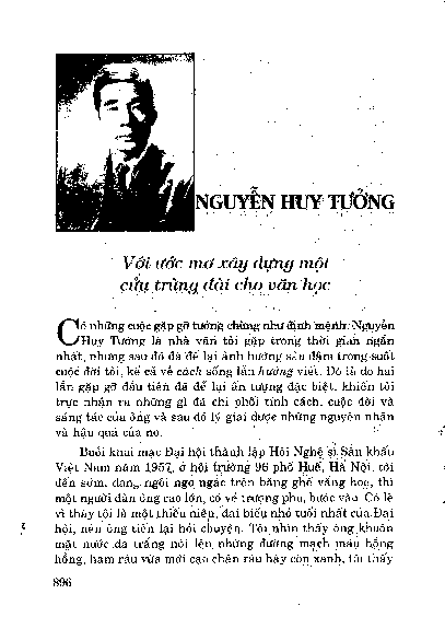 Nguyễn Huy Tưởng Với mơ ước xây dựng một cửu trùng dài cho văn học