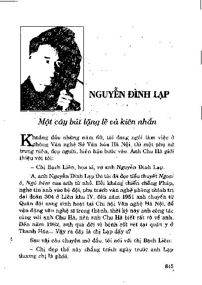 Nguyễn Đình Lạp Một cây bút lặng lẽ và kiên nhẫn