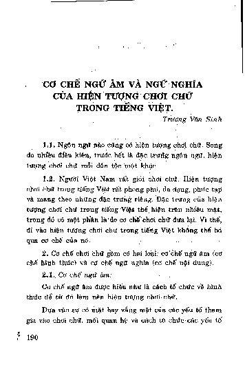 Cơ chế ngữ âm và ngữ nghĩa của hiện tượng chơi chữ trong tiếng Việt
