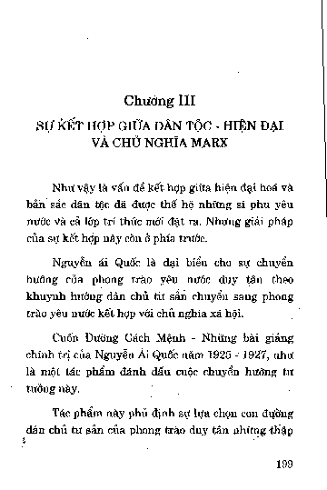 Chương III Sự kết hợp giữa dân tộc - Hiện đại và chủ nghĩa Marx