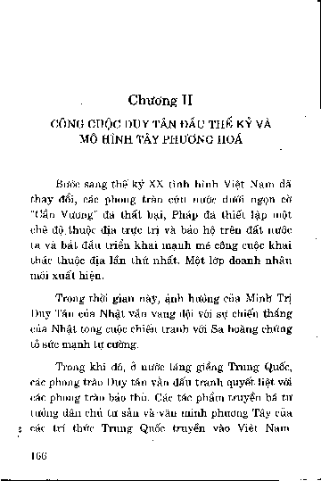 Chương II Công cuộc Duy Tân đầu thế kỷ và mô hình Tây phương hoá