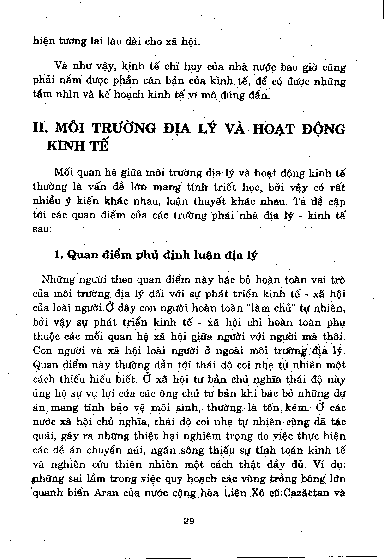 Môi trường địa lý và hoạt động kinh tế