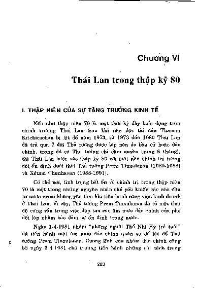Chương VI Thái Lan trong thậ p kỷ 80